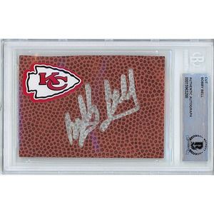 Bobby Bell Signed Kansas City Chiefs Football Cut - Beckett Authenticated Slab